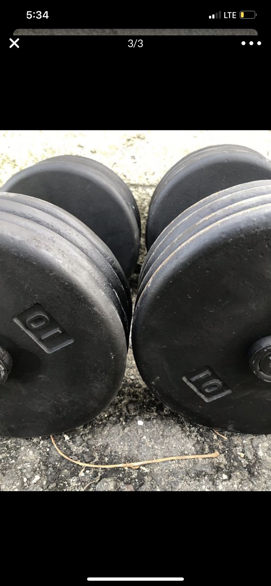 Pair of 80 lbs pounds dumbbells