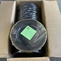 Wedding Plates 200 Pack Black Or Pink 