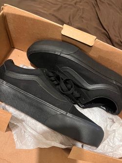 Black platform vans