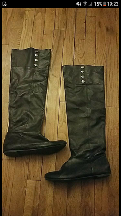 Black knee high boots