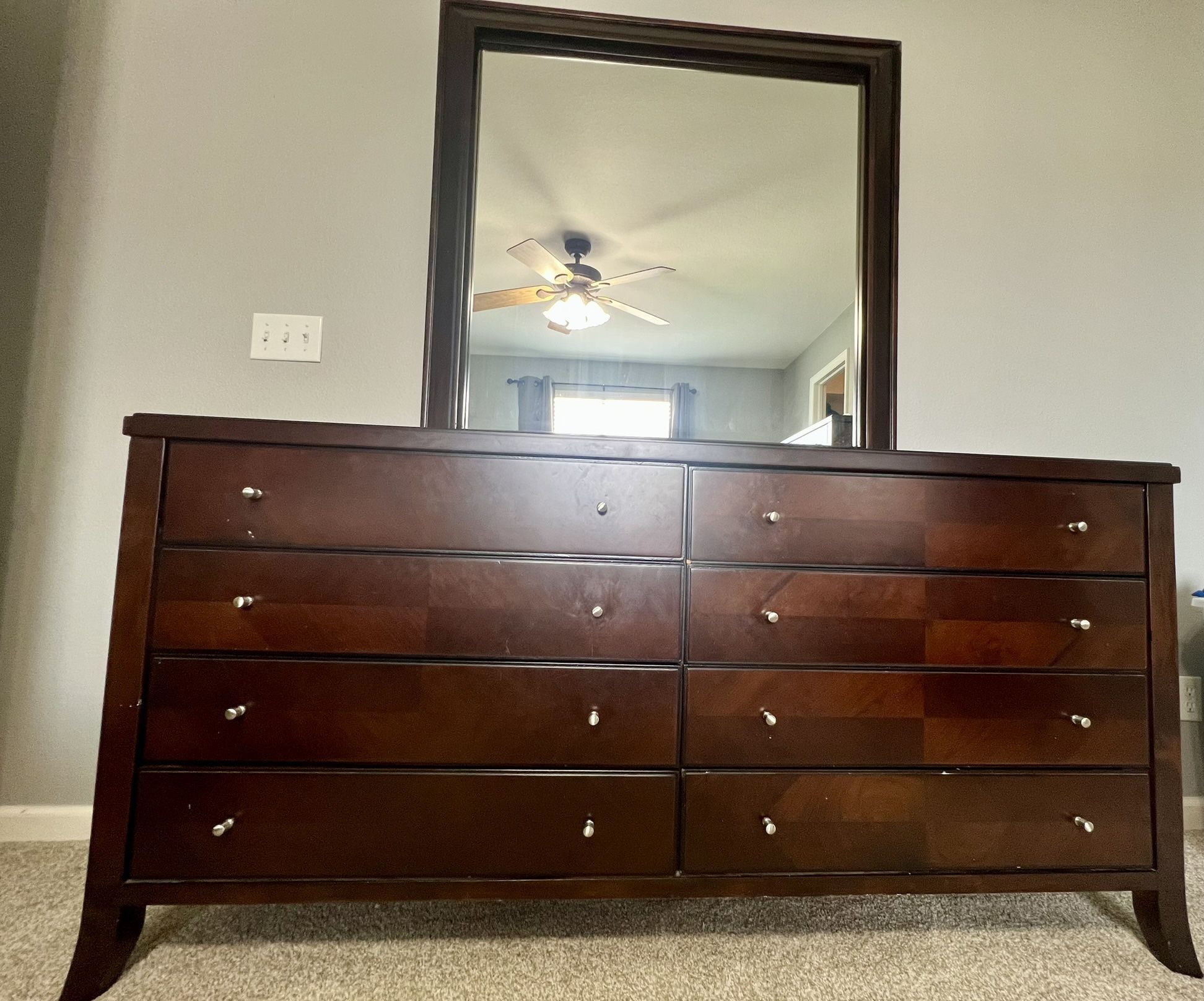 4 Piece Bedroom Set Cherry Wood 