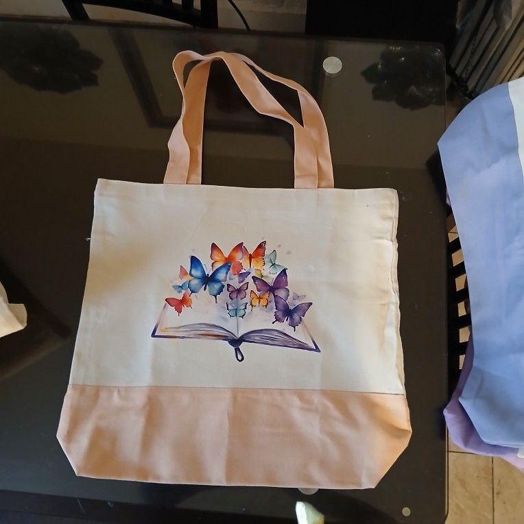 Book Of Butterflies Canvas Tote Bag