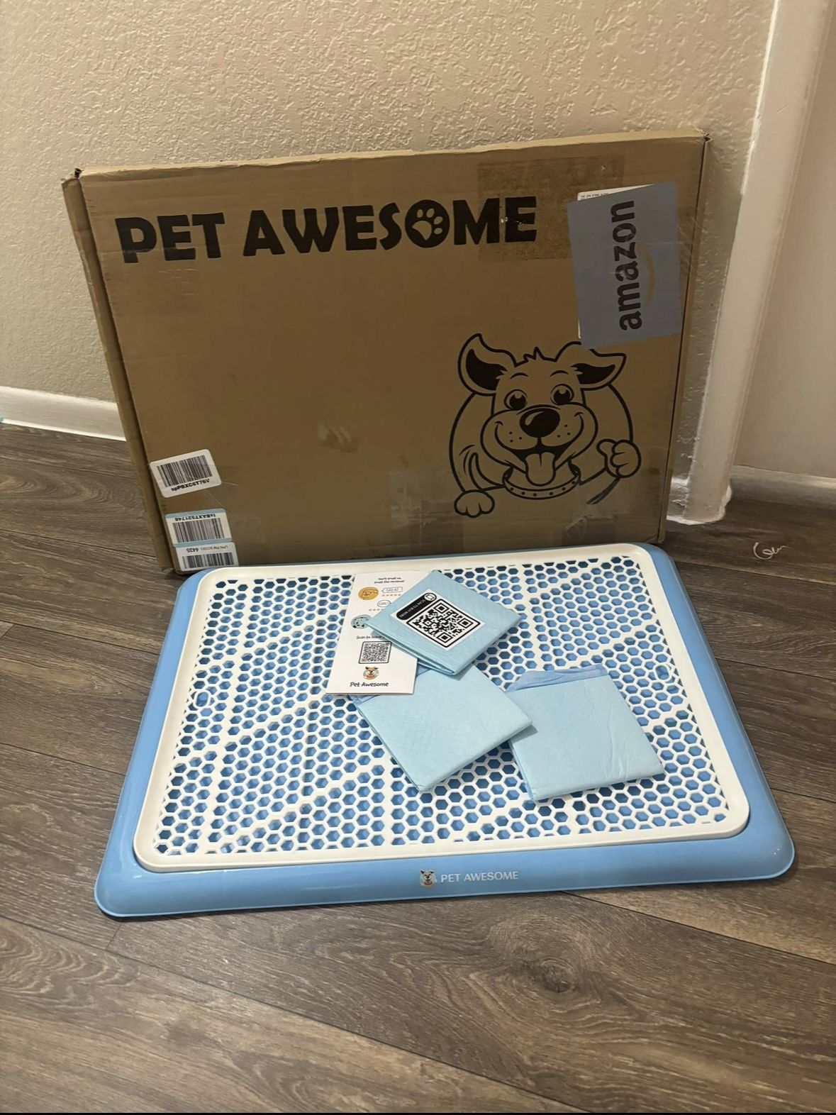 Pet Awesome Dog Potty Tray/Puppy Pee Pad Holder 25" x20" Indoor Wee Training for Small and Medium Dogs