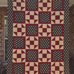 Burgundy/Brown Quilt Top 