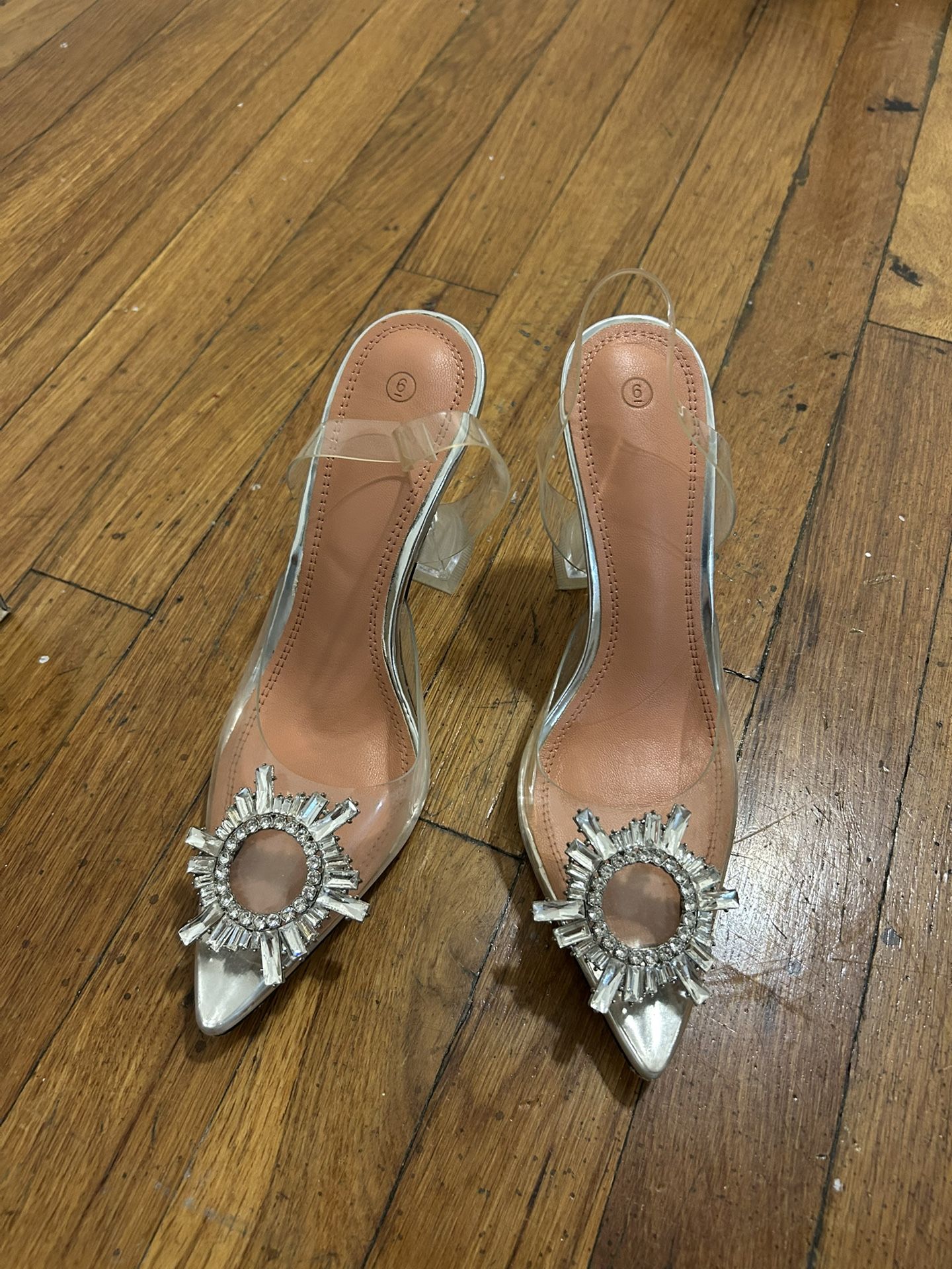 Women’s High Heel Crystal Sling back Party Wedding Bride Pump Shoes