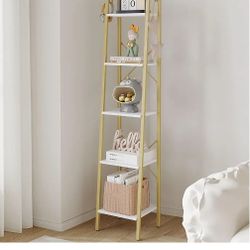 White & Gold Ladder Shelf Unit - MUST GO! 