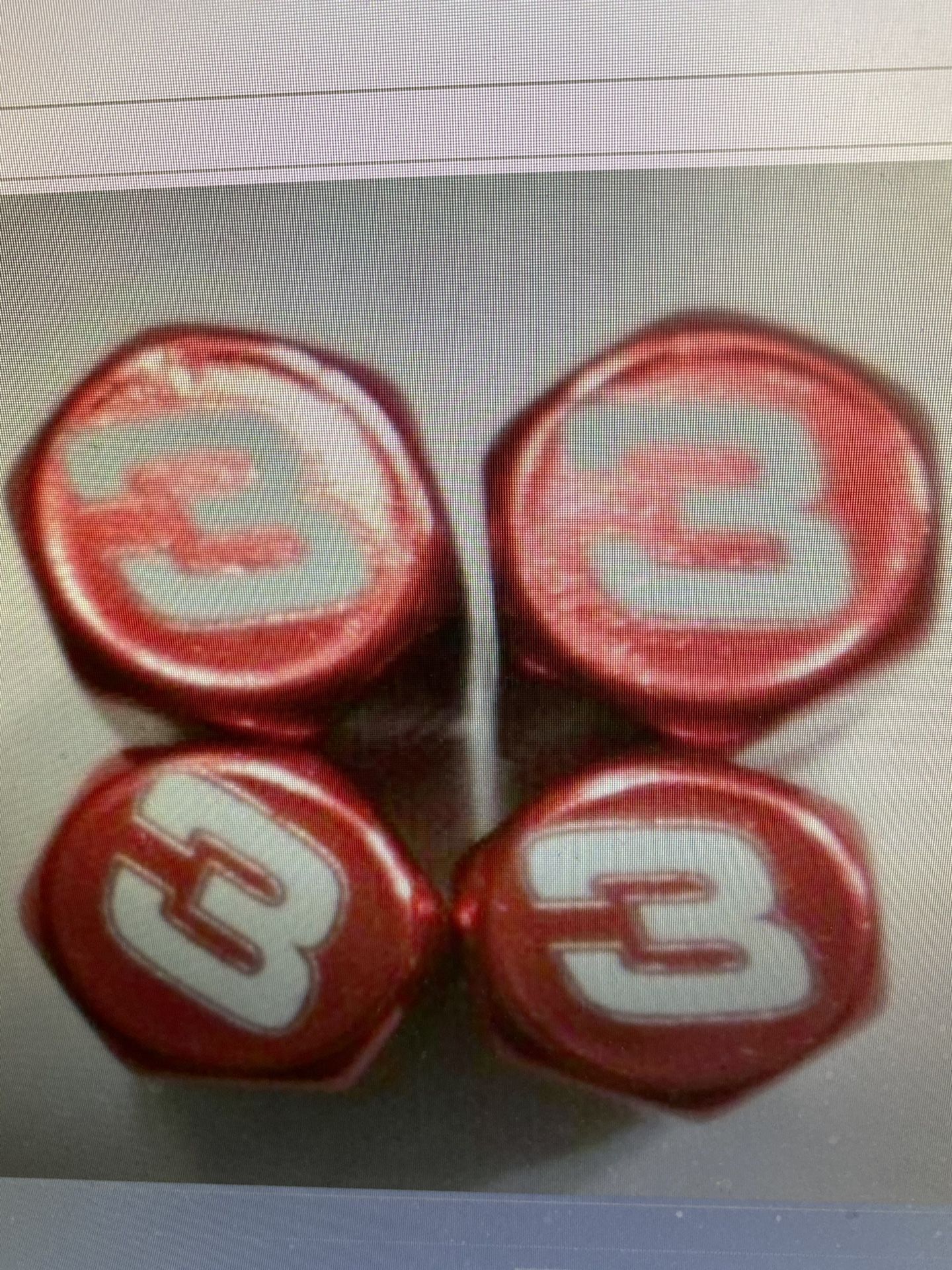 Number three Valve stem cap covers