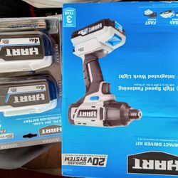 Hart Impact Driver Kit & Two 20v 4ah Batteries 