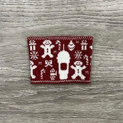 Starbucks Knit Coffee Cup Sleeve (Red Christmas Sweater)