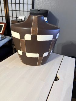 Ceramic Geometric Patterned Vase