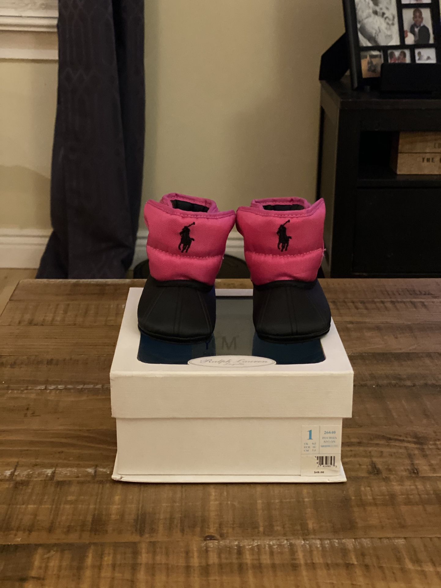 Ralph Lauren Girls Infant Snow Boots Size 1