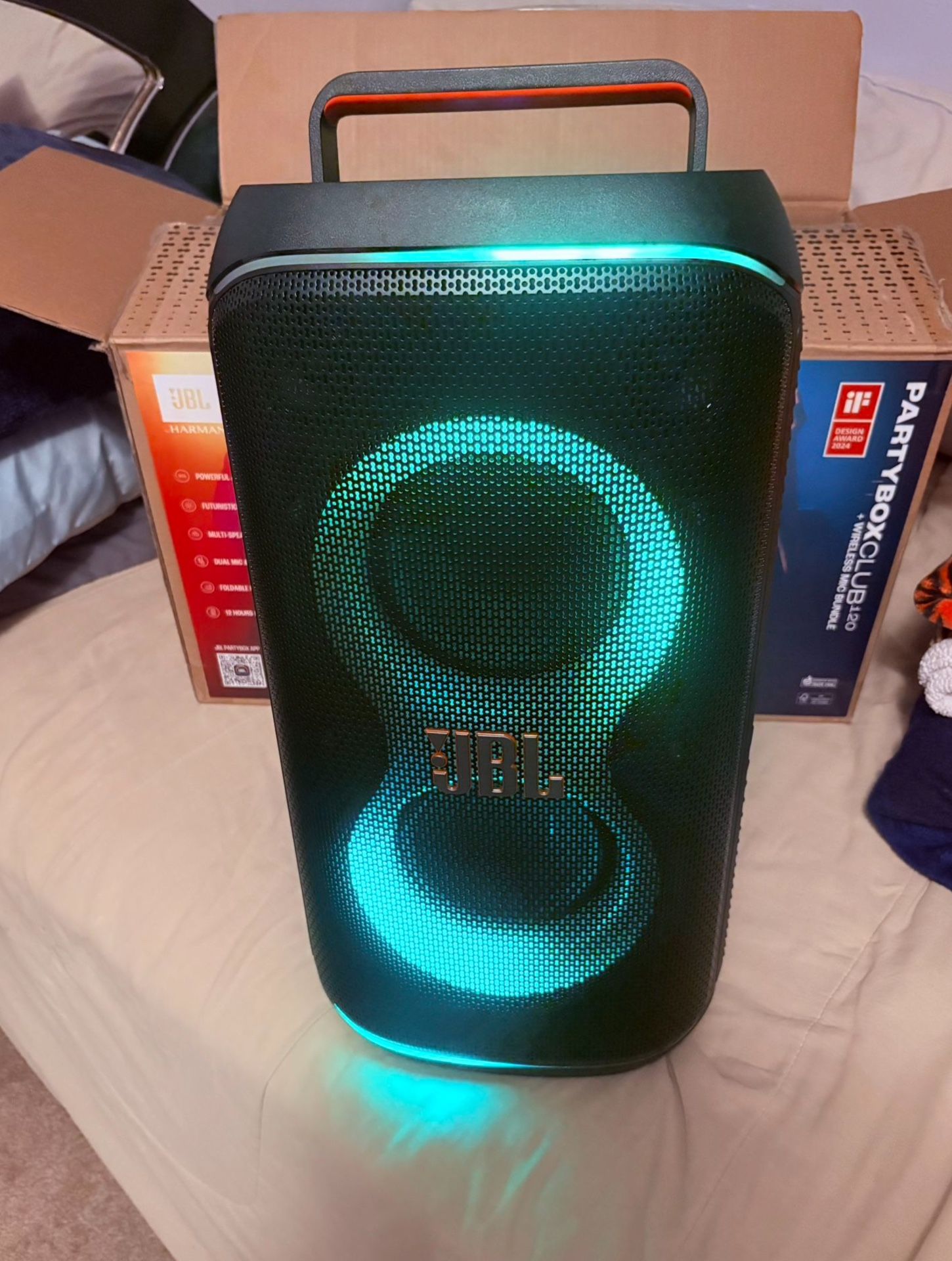 JBL Partybox Club Live 120 Portable Bluetooth Speaker - Wireless Mic, LED Lights & Long Battery Life