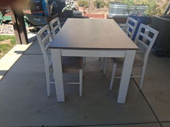 Table and chairs.