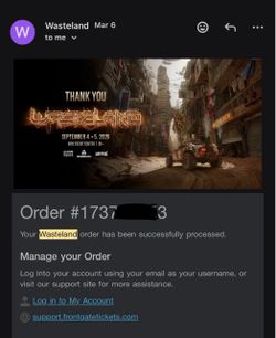 Wasteland GA 2-Day Wristbands ( 2 available )