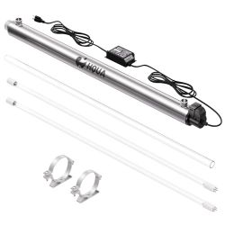 HQUA OWS-12 UV Water Sterilizer, 40W 12GPM, 3/4" MNPT, Stainless Steel