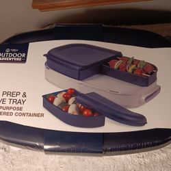 New BBQ Prep & Serve 2-tiered Container