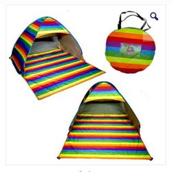 Brand New Pop Up Rainbow Beach Tent 