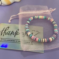 Clay bead bracelet 