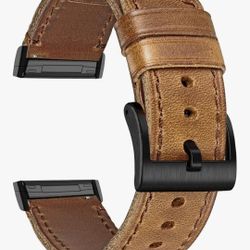 Genuine Horween Leather Watch Band Compatible with Fitbit Versa 3 / Versa 4 / Fitbit Sense 1 / Sense 2 for Men And Woman.
