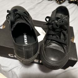 Black, Leather Converse (Unisex)