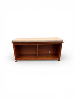 Storage bench with padded seat