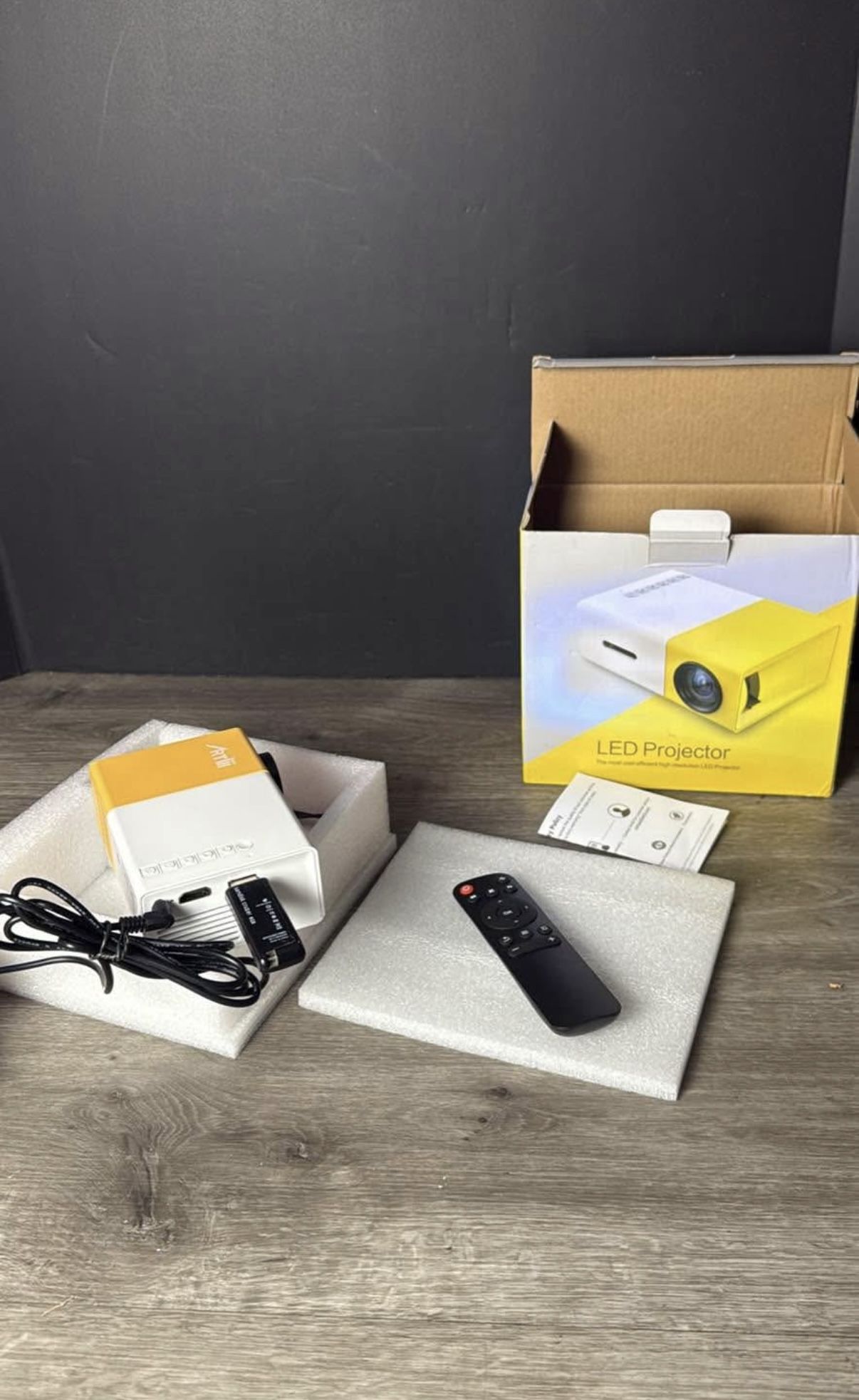 ARTLII MINI LED PROJECTOR W/ HALLOWEEN AND CHRISTMAS DECOR VIDEO ANIMATION w/ PRELOADED FLASH DRIVE