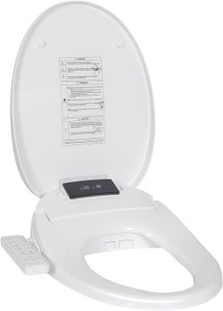 CCV Electric Bidet Toilet Seat Elongated, Warm Water Warm Air Drying, Heated Seat Bidet with