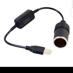 5V 2A USB To 12V Cigarette Lighter Socket USB Male to Female Cigarette Lighter Adapter Converter Car Electronics Accessories