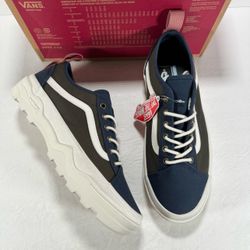 Vans Sentry Old Skool Waxed Canvas Forest Night Platform Sneakers Women Size 10