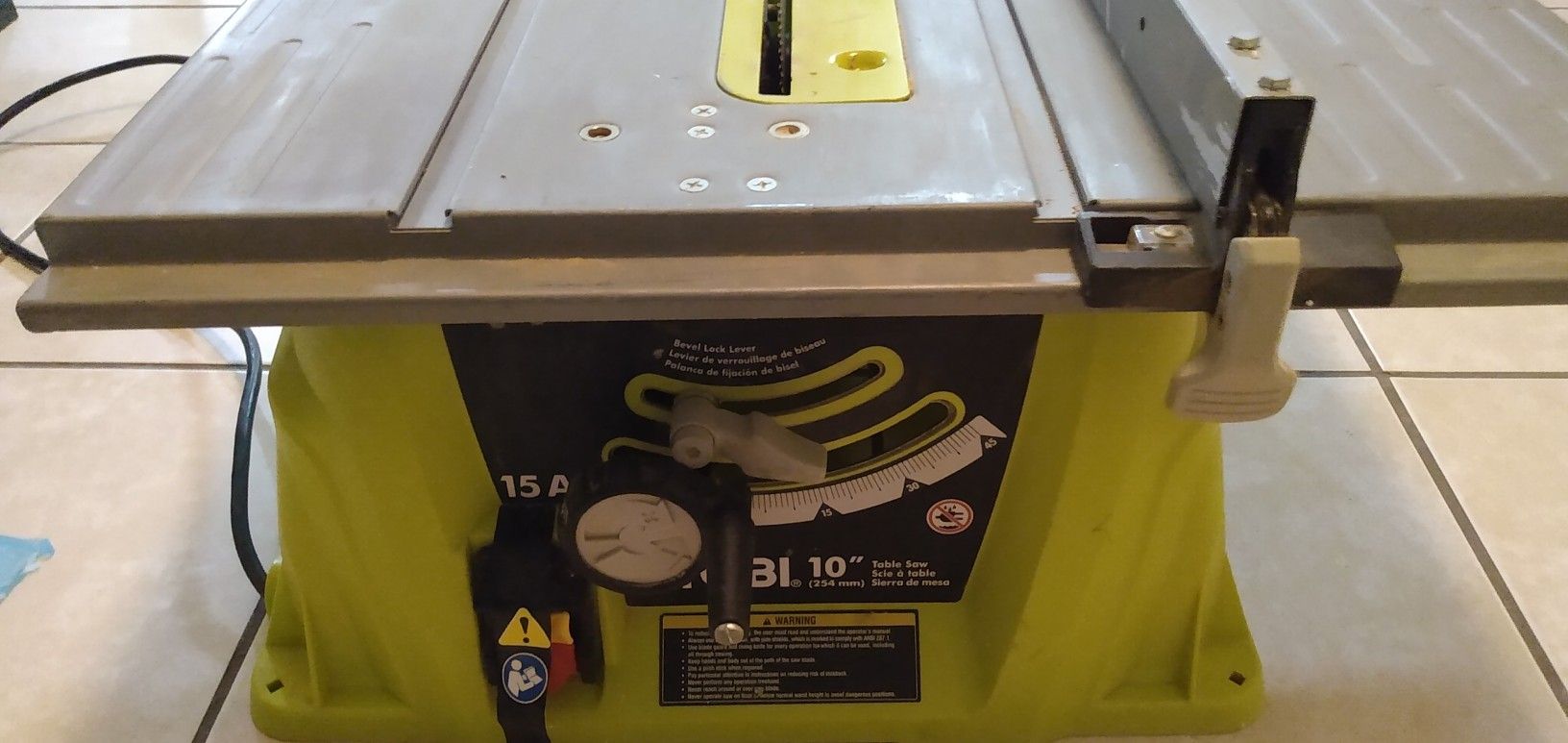 Table saw (RYOBI) 10"