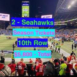 Seahawks Season Tickets 49ers Colts Bucs Rams