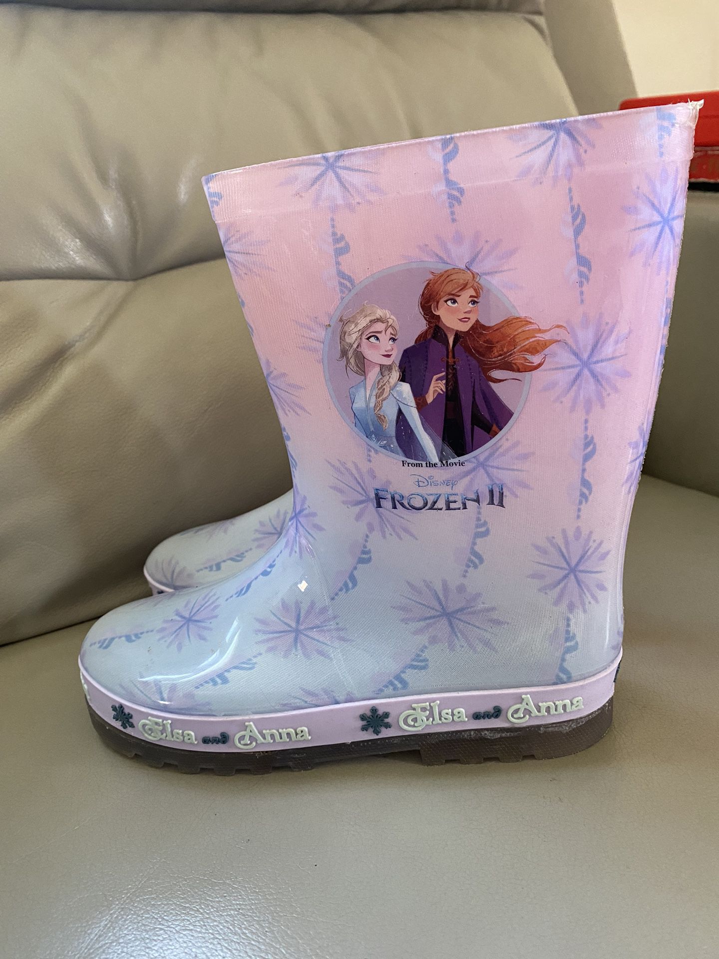Disney Frozen Rain Boots Toddler Size 2