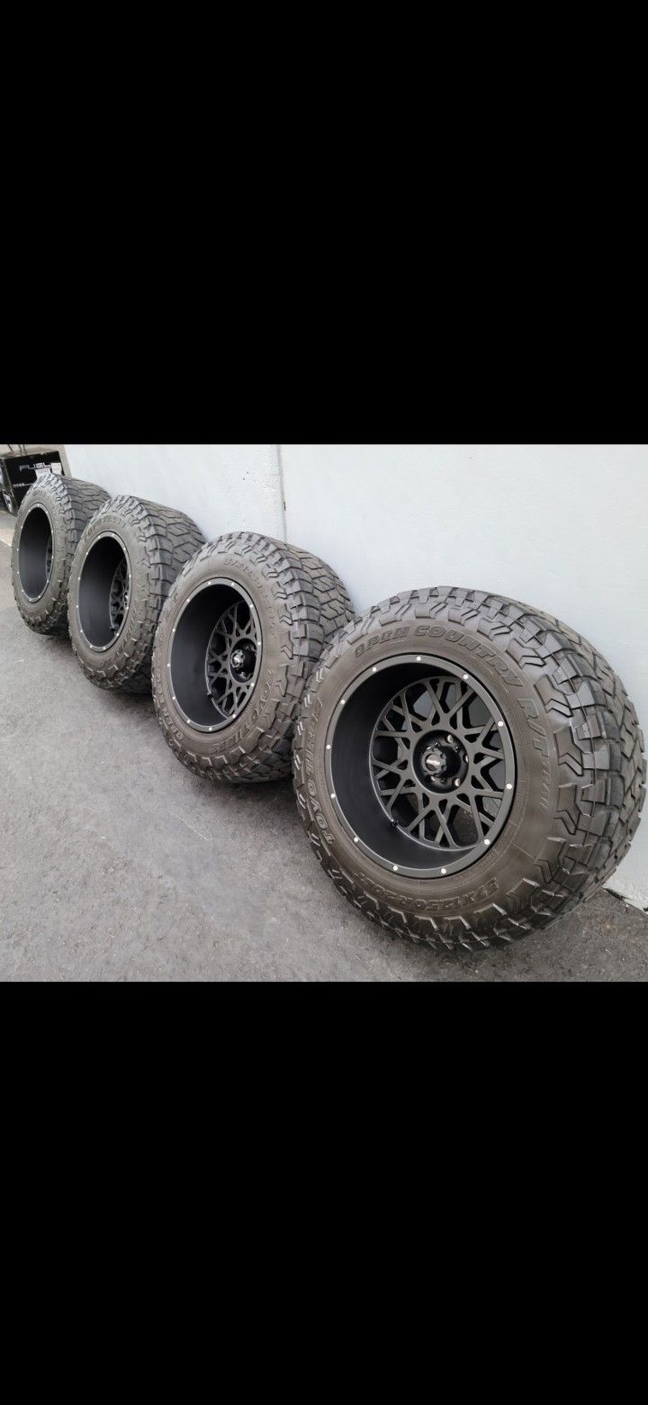 20x12 Vision rims  w- 37" Nitto Grappler Tires 