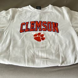 Clemson Large Vintage Coliseum Crew Neck Sweatshirt
