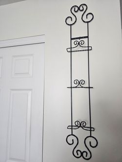 $45.00 - MidCentury Style Twisted Iron Wall Display Rack - Like New