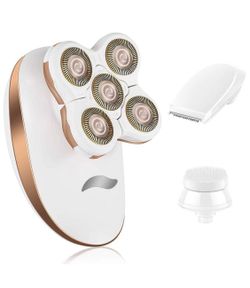 H6-112 Leg Shaver Hair Remover for Women 3 in 1 Painless Body Hair Electric Trimmer Waterproof Cordless USB-Rechargeable for Legs Face Bikini Arm Unde