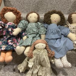 Group of Rag Dolls