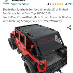 Jeep Sunshade Idea
