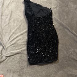 Small Black Party Dress One Shoulder 