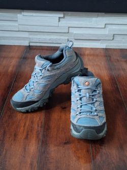 Merrell Moab 2 Vent Hiking Shoes Women’s US 8.5 Gray Blue Trail Outdoor Sneakers