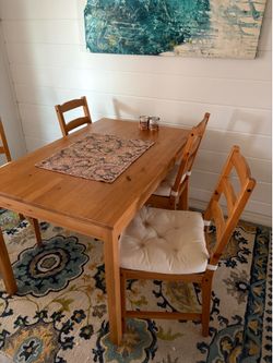 Wood table and chairs