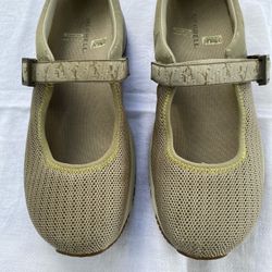 Merrell Encore Mary Jane Womens Beige Mesh Shoes Ortholite Air Cushion Size 9.5 