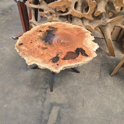 Live Edge Burl Coffee Table 