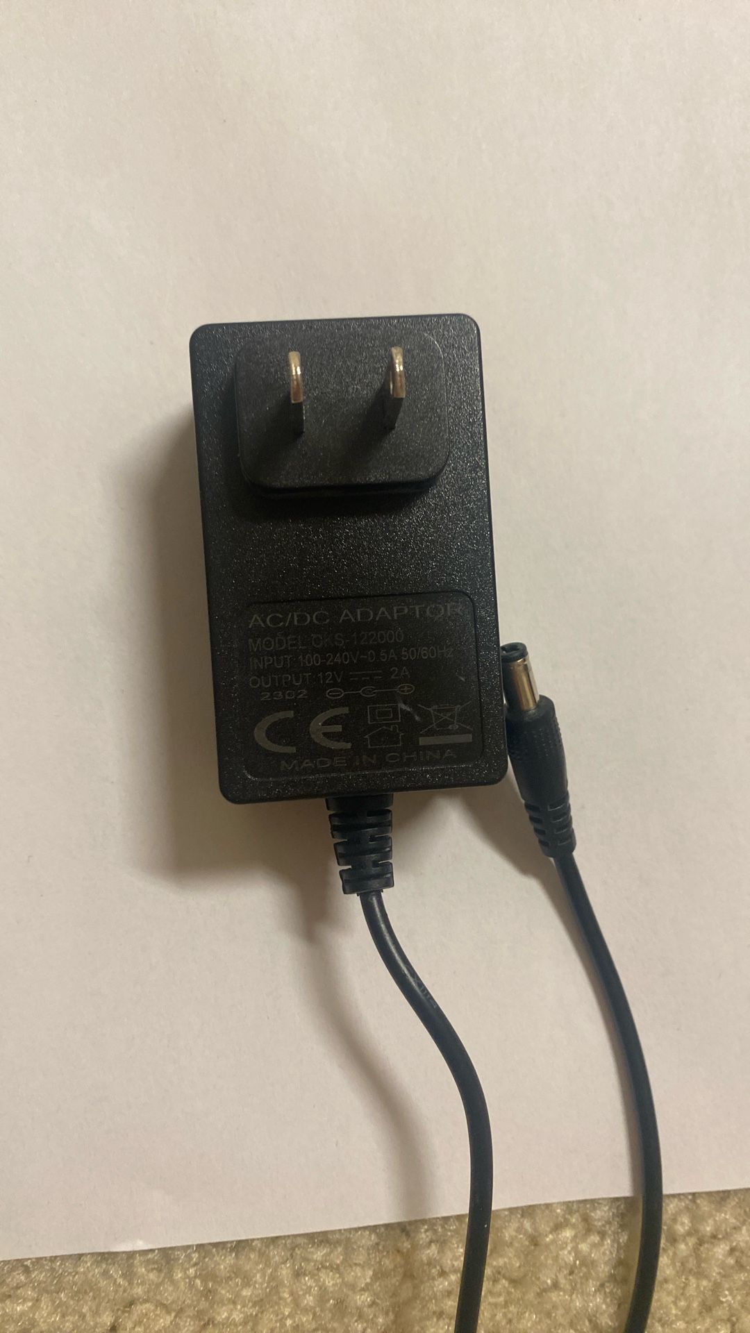 Ac/Dc adaptor 12 volt