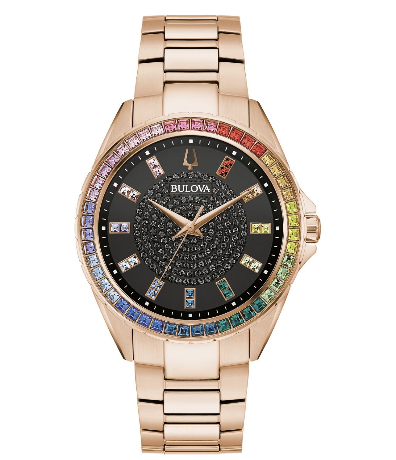 Bulova Men's Classic Phantom Rose Gold-Tone Stainless Steel Bracelet Watch 40mm