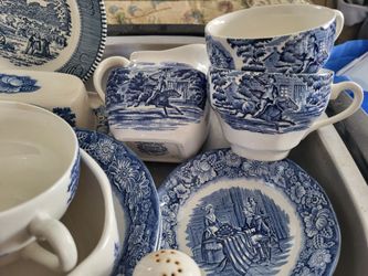 Liberty Blue ironstone dinnerware