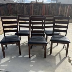 6 Dining Table Chairs  For cheap 