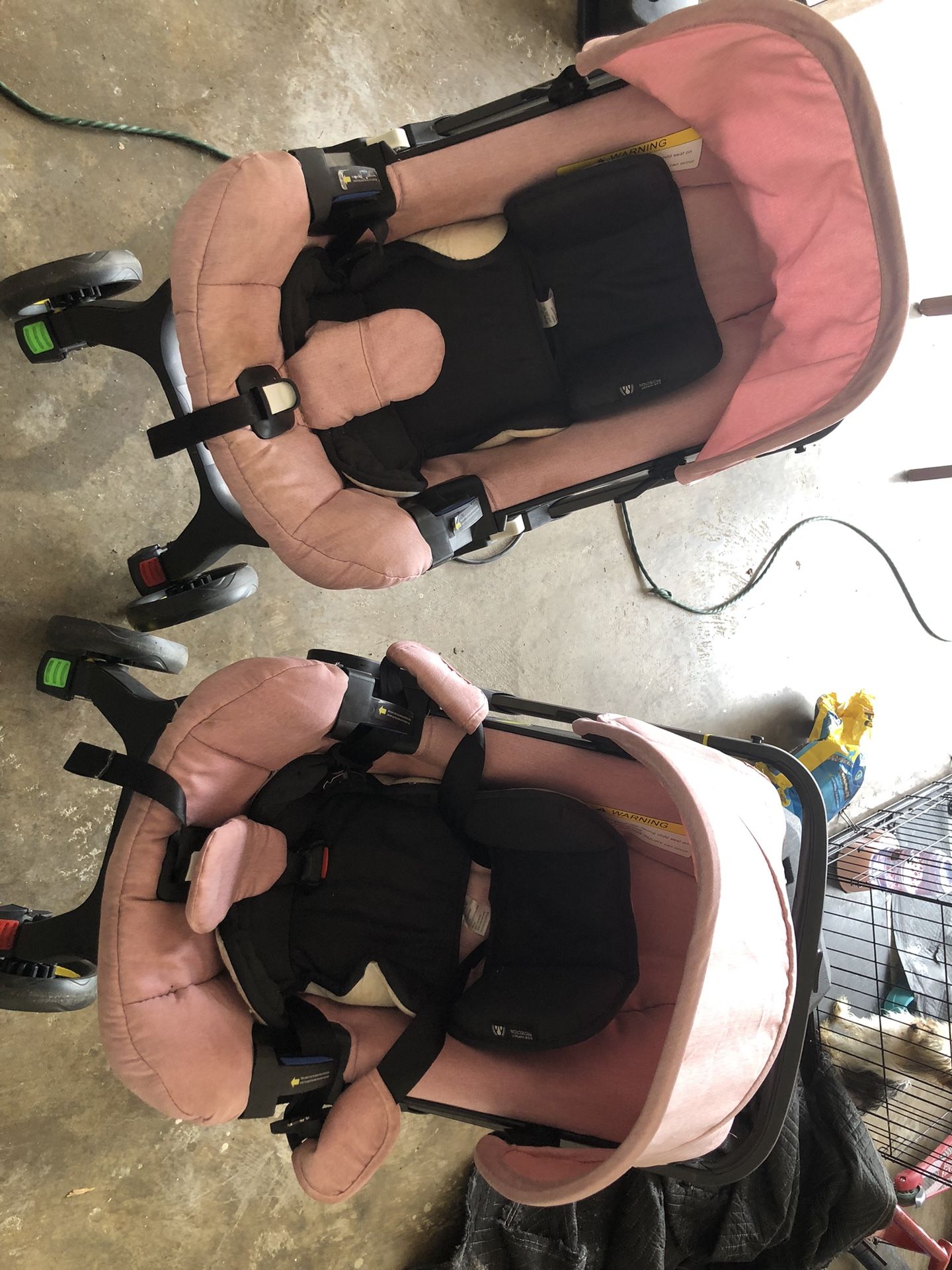 Two Pink Strollers