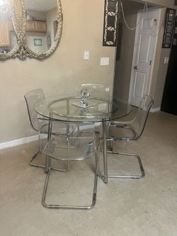 Glass Table With Chairs