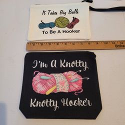2 New Sew  Sewing Bags Knit Knitting Gag Gift Bag Storage